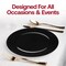 Smarty Had A Party 13 Black Round Disposable Plastic Charger Plates 60 Plates, 60PK 2710B-CASE - alternate 4