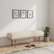 Homeroots 56in Beige and Brown Cotton and Solid Wood Upholstered Bench 606738 - alternate 3