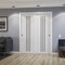 Sartodoors Sliding Closet Bypass Doors 36 x 96 inches, BASIC 4906 White with Black Glass, Rails Hardware Set BASIC4906DBD-WS-3696 - alternate 2