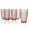 Martha Stewart 6 Piece Hobnail Handmade Glass Tumbler Set in Pink 120574.01 - alternate 3