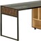 Homeroots 56" Oak Wood and Stainless Steel L Shape Computer Desk 723736 - alternate 3