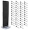 Azar Displays Black Two-Sided Pegboard Floor Display On Studio Base with 50 6in Black Hooks 700770-BLK-6B50 - alternate 1
