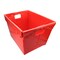 Flipside Corrugated Postal Storage Tote, 18-1/4 in L x 13-1/4 in W x 11-3/5 in H, Red, Plastic, 4 PK 40122 - alternate 1