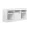 Homeroots 61in White Wood Enclosed and Open Storage TV Stand 724160 - alternate 2