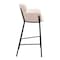 Homeroots 30" Beige And Black Fabric And Steel Bar Height Bar Chair 555671 - alternate 3