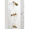 Kingston Brass Triple-Handle Tub and Shower Faucet with Knurled Handle, Brushed Brass KBX8137KNL - alternate 2