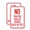 Signmission No Tractor Trailer Trucks Over 40 Feet, 18'' X 24'' 2 Signs, Heavy Gauge Aluminum, 2PK A-1824-2PACK-23564 - alternate 1