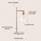 Jonathan Y Lorena 22.25" Modern Glam Metal/Marble LED Table Lamp, Copper JYL1100A - alternate 3