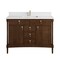 James Martin Vanities Kinnsden 48" Sgl Vanity, Sable Oak w/ Sgl Hole 3 CM White Zeus Silestone Top and Matching Backsplash D680-V48-SBK-1WZ - alternate 1