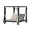 Homeroots 161.85in X 71.37in X 8.58in Gray Outdoor Steel Metal Adjustable Day Bed With Canopy, Taupe Cushions 372327 - alternate 2