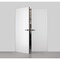 Sartodoors Modern Solid Double Hidden Door with Handle, Planum 0010 Primed with Black Hidden Frame 60" x 84" L PLANUM0010DHFB-PR-60 x 84-LH-O - alternate 1