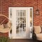 Vdomdoors Front Exterior Prehung Metal-Plastic Door Clear Glass / MANUX 8355 White Silk / Office Commercial a MANUX8355EXD-WS-W12+36+12xH80-RH-I - alternate 2