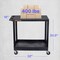 Luxor Cart, 1Tub Shelf, 1Flat Shelf, 18"x32", High Density Polyethylene (Shelf), Polyvinyl Chloride (Leg) EC21-B - alternate 3