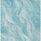 Homeroots 10' X 14' Teal Blue Aqua And Ivory Abstract Washable Indoor Outdoor Area Rug 583003 - alternate 3