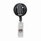 Sicurix Standard Round ID Badge Reel with Swivel Spring Clip, Black, 6PK 68844 - alternate 2