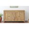 Homeroots 60in Natural Distressed Solid Wood Sideboard with Four Doors 488676 - alternate 3