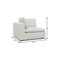 Homeroots 44" Gray Fabric Modular Sofa With Brown Legs 641032 - alternate 4