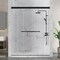 Anzzi 76 in. x 44-48 in. Frameless Sliding Shower Door in Matte Black , 3/8in 10mm Tempered Clear Glass SD-AZ21-01MB - alternate 3