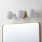 Jonathan Y Nash 23 in. 3-Light Mid-Century Modern Metal and Frosted Glass Globe LED Vanity Light, Brass Gold JYL9568A - alternate 3