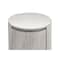 Homeroots 24" White Solid Wood Round Drum End Table With Two Drawers 632717 - alternate 3