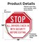 Signmission Stop All Drivers Check in With Secu, 18 inch X 18 inch, Vinyl Decal, 2PK OC-D-2PACK-18-242 - alternate 3
