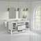 James Martin Vanities Breckenridge 60 in. Double Vanity, Bright White, w/ 3 CM Eternal Jasmine Pearl Quartz Top 330-V60D-BW-3EJP - alternate 2