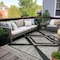 World Rug Gallery Contemporary Geometric Stripe Weather Resistant Reversible Indoor/Outdoor Rug 5 ft x 7 ft Black WR109BLACK5X7 - alternate 1