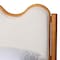 Baxton Studio Lilia Mid-Century Modern Scalloped Cream Boucle and Oak Brown Wood Queen Platform Bed 254-13899-ZORO - alternate 3