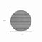 Homeroots 8' Gray And Silver Round Striped Washable Indoor Outdoor Area Rug 610596 - alternate 4