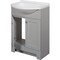 Zenith Zenna Home Cool Gray 24'' Wx35'' Hx18''D Euro Vanity with Wht Cultured Marble Top SEC24GY - alternate 1