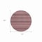 Homeroots 8' Red And Burgundy Round Striped Washable Indoor Outdoor Area Rug 610590 - alternate 4