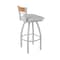 Holland Bar Stool Co Revelle 36in Swivel Extra Tall Bar Stool, Anodized Nickel Finish, Medium Back and Graph Alpine Seat 881 - alternate 4