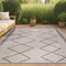 Jonathan Y Derya Tribal Diamond Trellis Beige/Brown 4 ft. x 6 ft. Indoor/Outdoor Area Rug SMB129A-4 - alternate 1