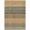 Homeroots 3' X 5' Wheat Brown And Teal Blue Striped Washable Indoor Outdoor Area Rug 614851 - alternate 3