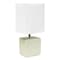 Homeroots 12" Off White Ceramic Square Table Lamp With White Shade 643295 - alternate 3