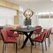 Leisuremod Servos Dining Side Chair with Upholstered Faux Leather Seat and Powder Coated Iron Frame, Bordeaux SCBL-22BOR - alternate 5