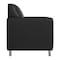 Flash Furniture Agent Black LeatherSoft Reception Chair with Right Side Charging Bank, Includes 2 Outlets, 2USB Por BT-827U-1-BK-CHR-GG - alternate 4