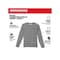 Milwaukee Hand Trucks Tee Shirt XXL Long Sleeve Men's Crew Neck Gray Hybrid Work Gray 604G-2X - alternate 5