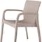 Homeroots Set of Four 24" Taupe Faux Rattan Heavy Duty Plastic Outdoor Stacking Arm Chairs 565190 - alternate 3