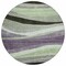 Homeroots 8' Purple And Green Round Abstract Washable Indoor Outdoor Area Rug 603685 - alternate 5