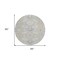 Homeroots 8' Gray Ivory And Gold Round Damask Washable Indoor Outdoor Area Rug 599420 - alternate 3
