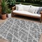 Homeroots 9' X 12' Charcoal Abstract Washable Non Skid Indoor Outdoor Area Rug 559260 - alternate 1