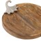 Homeroots 12" Natural Solid Wood Pumpkin Serving Tray 634508 - alternate 3