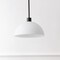 Jonathan Y Solene 11.75" 1-Light Modern Contemporary Adjustable Metal/Glass Dome LED Pendant, Black/White JYL9565C - alternate 2