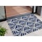Homeroots 3' X 4' Blue Floral Indoor Outdoor Area Rug 527648 - alternate 1
