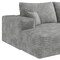 Homeroots 135" Gray Corduroy Modular Compression Foam Sofa With Toss Pillows 712969 - alternate 2