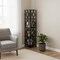 Homeroots 62" Espresso Metal Corner Bookcase 376527 - alternate 5