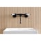 Kingston Brass Double-Handle Wall Mount Bathroom Faucet, Matte Black KS2110PL - alternate 3