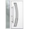 Vdomdoors Steel Door Deux 6500 White Sidelight Exterior Window Stainless Inserts Single Modern Painted-W36+16 DEUX6500EXD-WS-W36+16 x H80-Right-hand Inswing - alternate 1