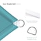 Wrightmaster 8 ft. x 8 ft. Green Square Sun Shade Sail in Turquoise, 95% UV Blockage, Patio and Pool Cover ZR-0808LGE - alternate 2